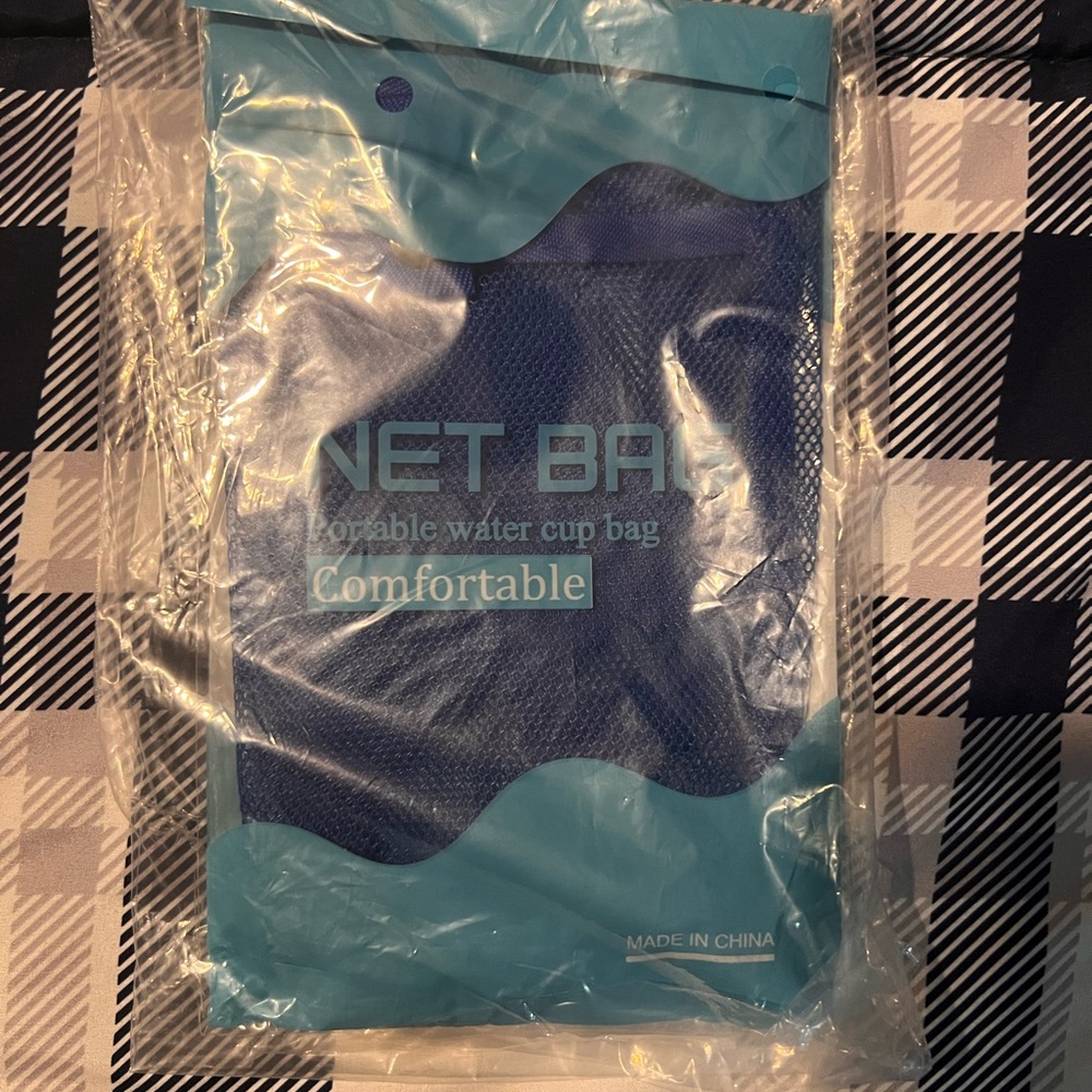 Blue Net Bag Water Cup Holder